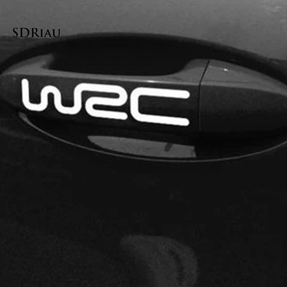 Set 4 miếng dán chữ WRC tự dính cho tay nắm cửa xe hơi