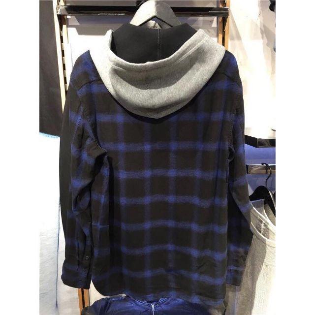 Áo khoác UNISEX kiểu dáng sơ mi sọc caro nhuyễn màu xanh
