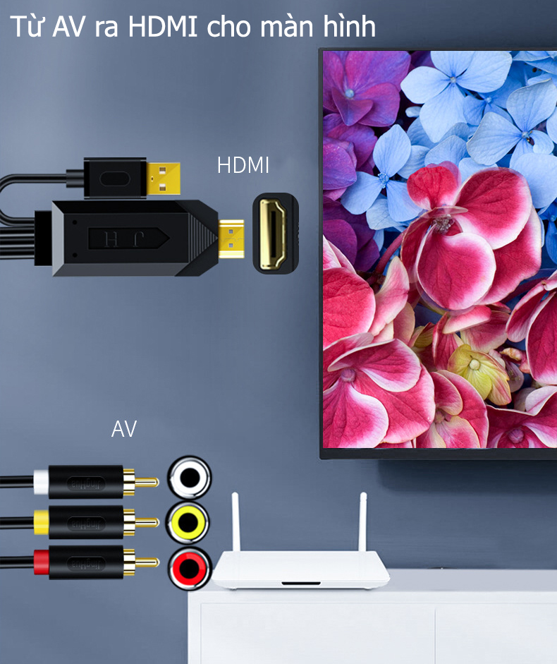 Cáp chuyển AV ra HDMI độ phân giải 1080p - JH Z132