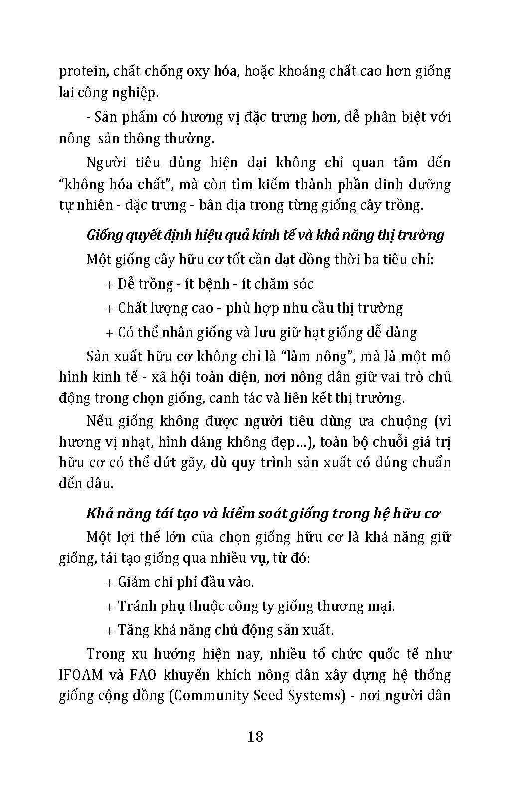 Nông Nghiệp Hữu Cơ - Chọn Giống Hữu Cơ