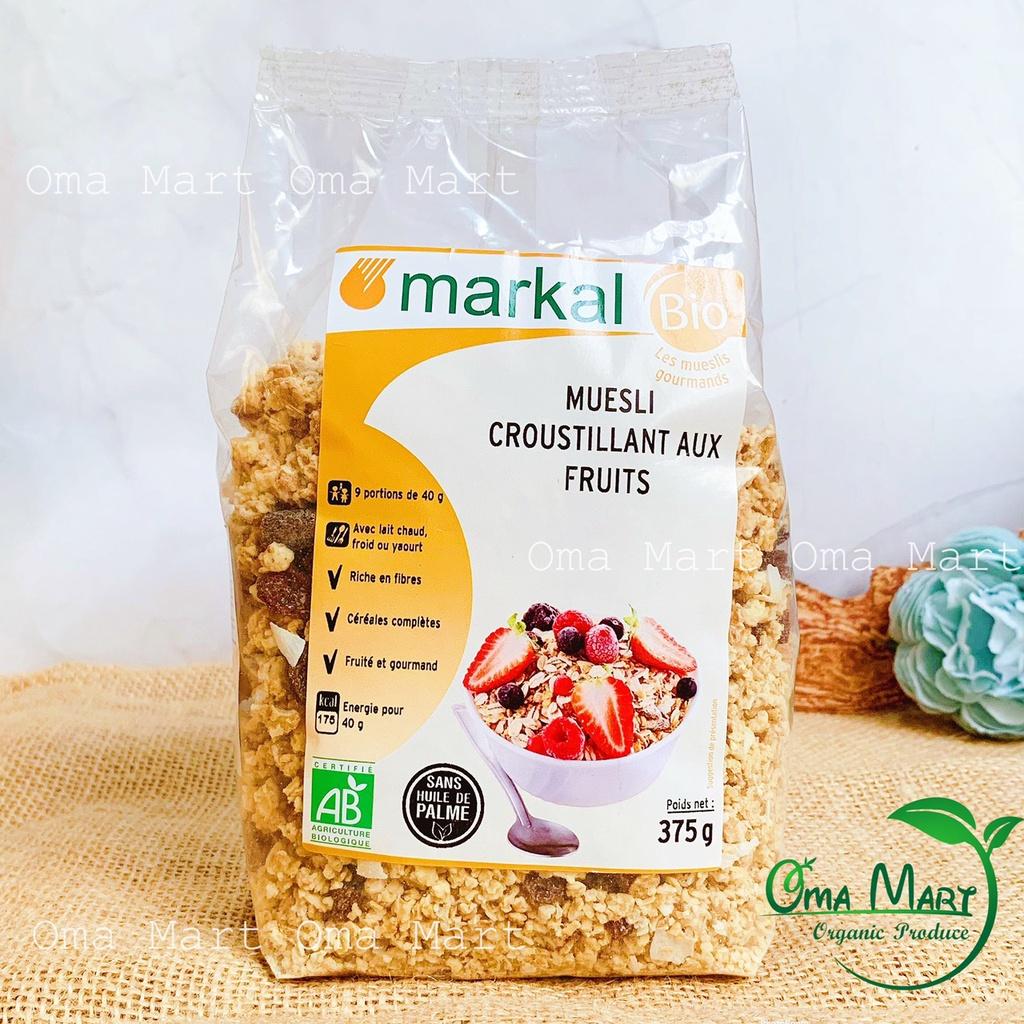 Ngũ Cốc Giòn Trái Cây Hữu Cơ Muesli Markal 375g