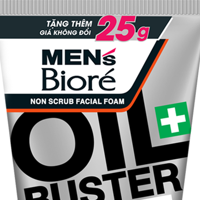 Sữa Rửa Mặt Men Biore OIL BUSTER Sạch Nhờn Giảm Mụn 100g