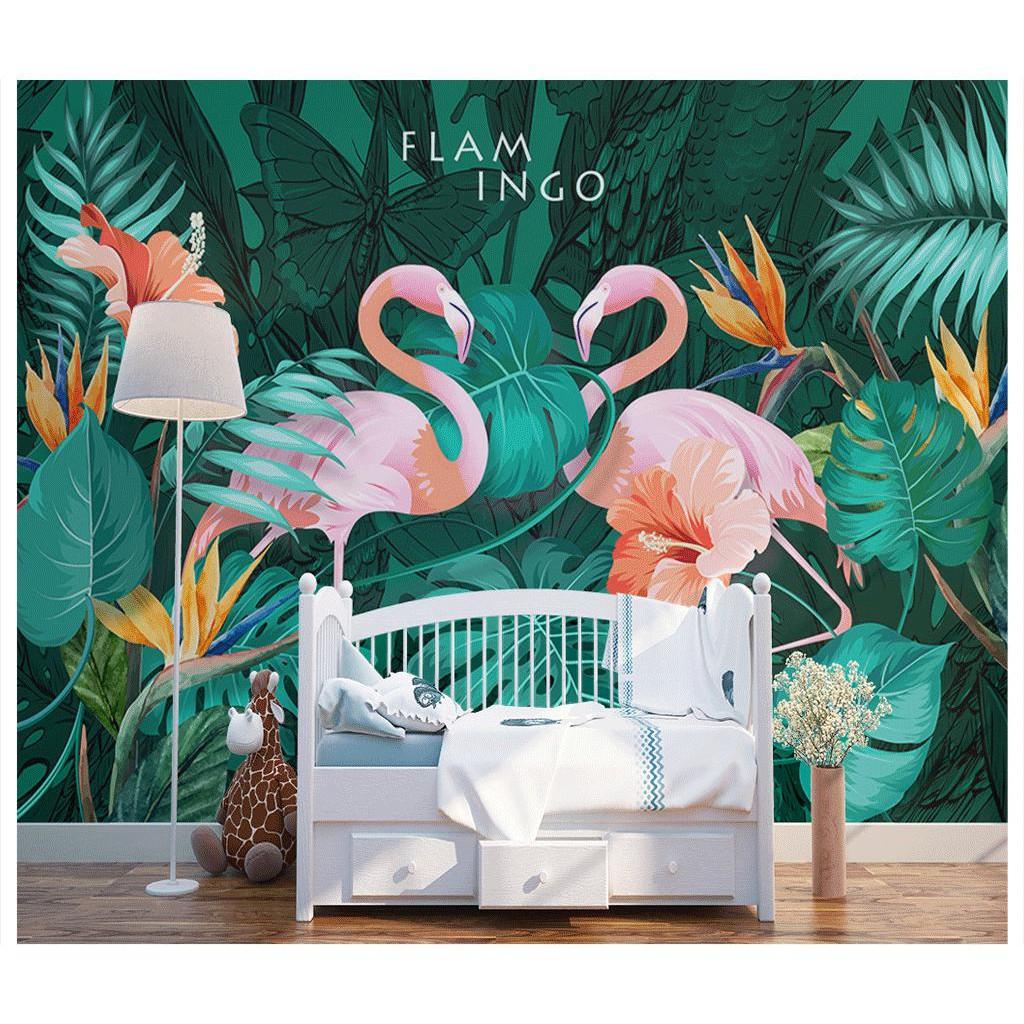 Tranh dán tường hồng hạc,flamingo ADH0845