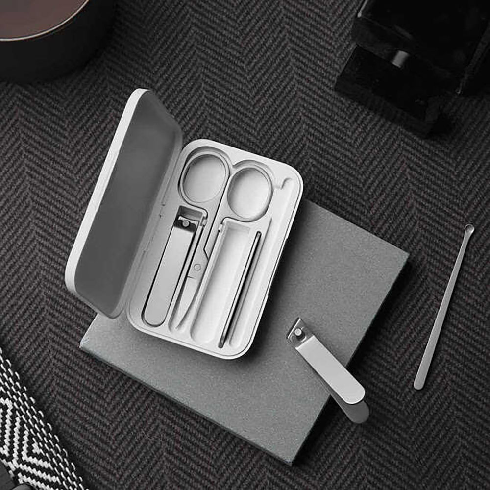 Hình ảnh Bộ dụng cụ chăm sóc móng tay Xiaomi Mijia 5 món, thép không gỉ - Hàng Nhập Khẩu