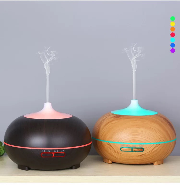 Máy Xông Tinh Dầu Khuếch Tán Tinh Dầu Bí Ngô Gỗ 550ML Phòng 15-35m2
