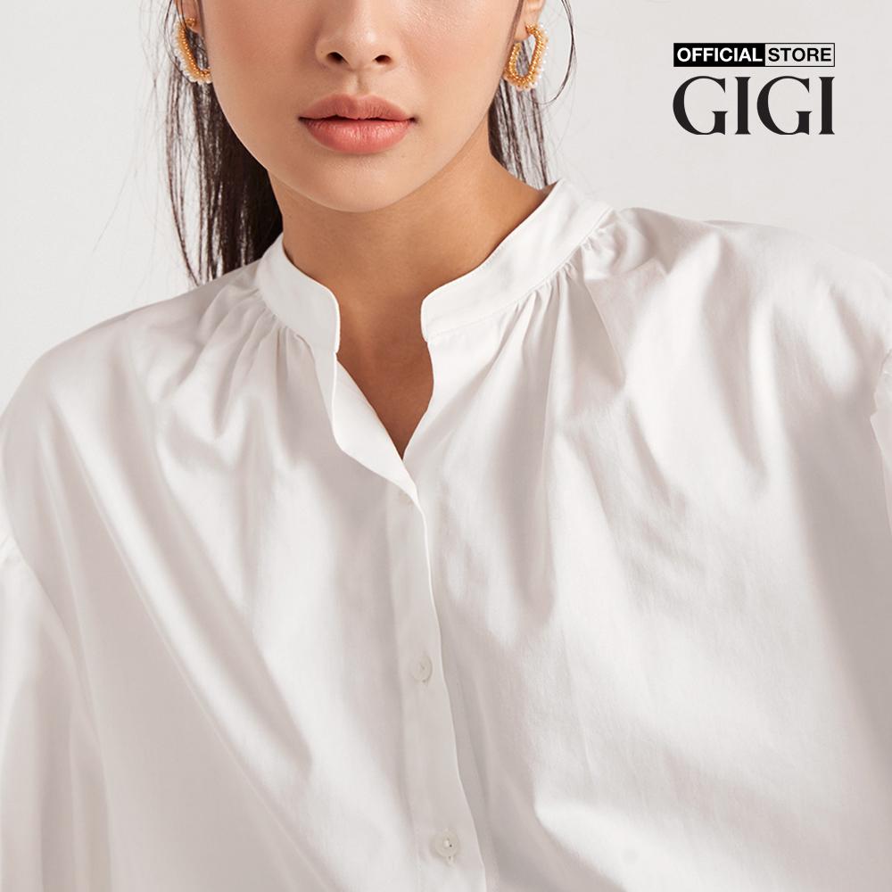 GIGI - Áo sơ mi nữ phom suông cổ trụ hiện đại G1107T221275