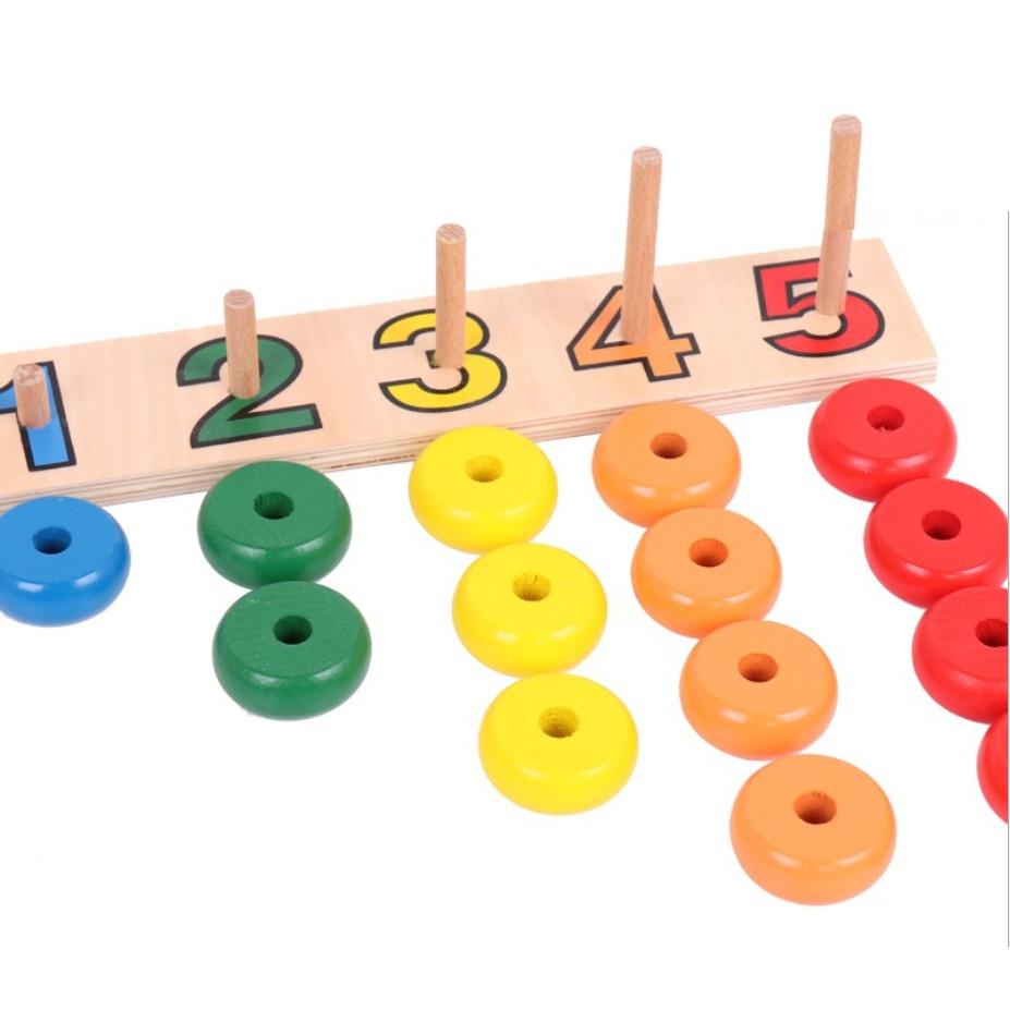 Bảng học số và lượng Montessori