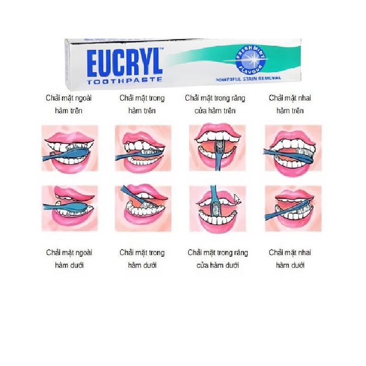 Bột trắng răng, kem đánh răng trắng răng Eucryl Anh Quốc Giúp răng trắng sáng bền lâu - Massel Official