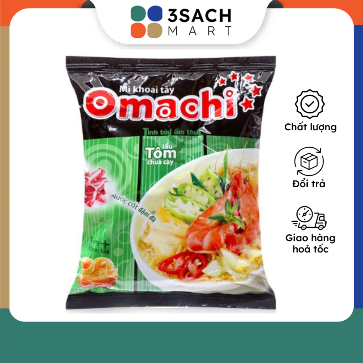 Mì Omachi Tôm chua cay - gói 78gr