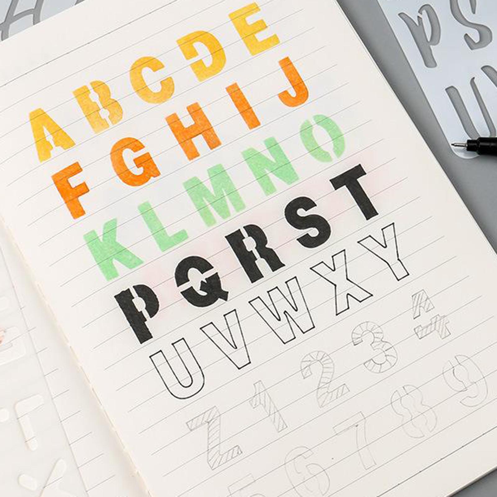 20Pcs Letters Numbers Stencils Alphabet Crafts for DIY Scrapbooking Card Making