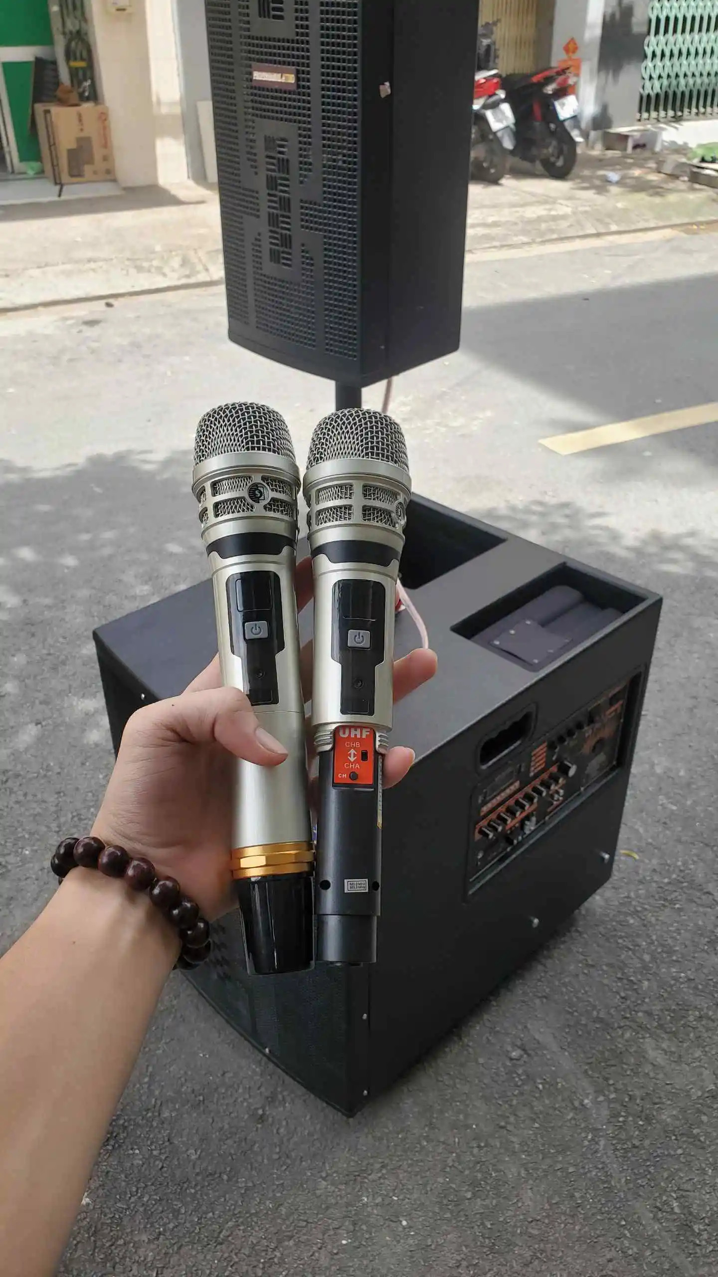 Loa karaoke công xuất lớn MTMAX BK55 bass 50 kèm loa thanh xoay 360 âm cực căng thích hợp karaoke gia đình sân khấu vui chơi hội họp