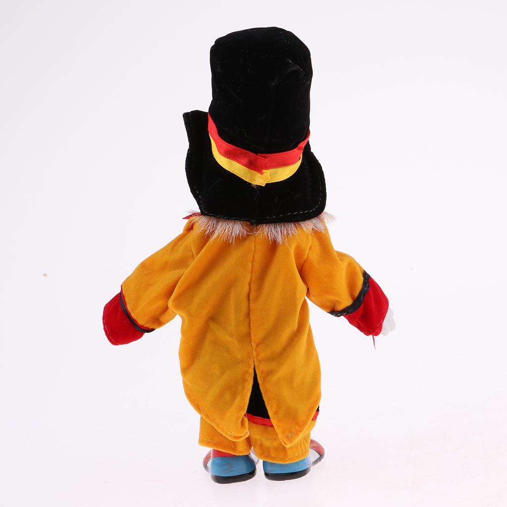 2pcs 7 Inch Porcelain Smiling Clown Doll Wearing Colorful Outfits, Funny Harlequin Doll, Circus Props, Halloween Decor