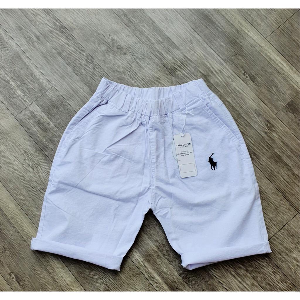 Quần đùi phong cách Hàn Quốc cho bé trai size 26-30kg chất linen mềm nhẹ thoải mái