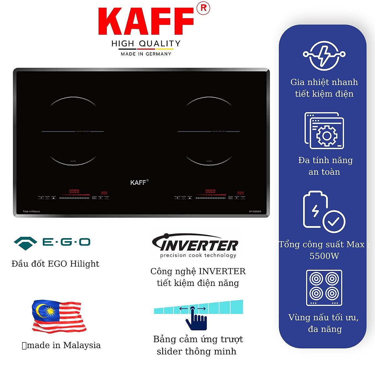 Bếp âm từ đôi nhập khẩu Malaysia KAFF KF-SD300II - Hàng chính hãng