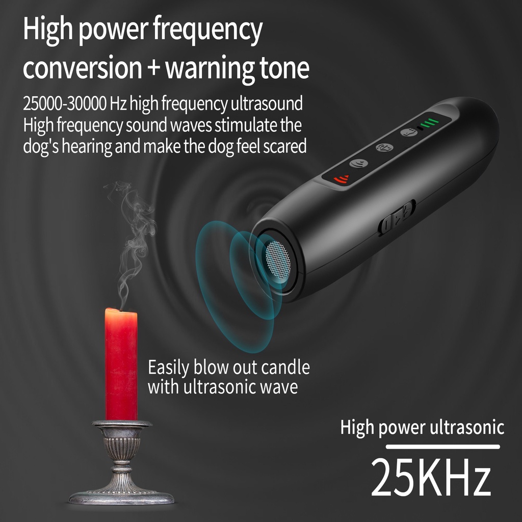 Máy đuổi chó, huấn luyện chó đèn led nhấp nháy tự vệ Anti Barking Device Dog Repeller 3 in 1 Ultrasonic
