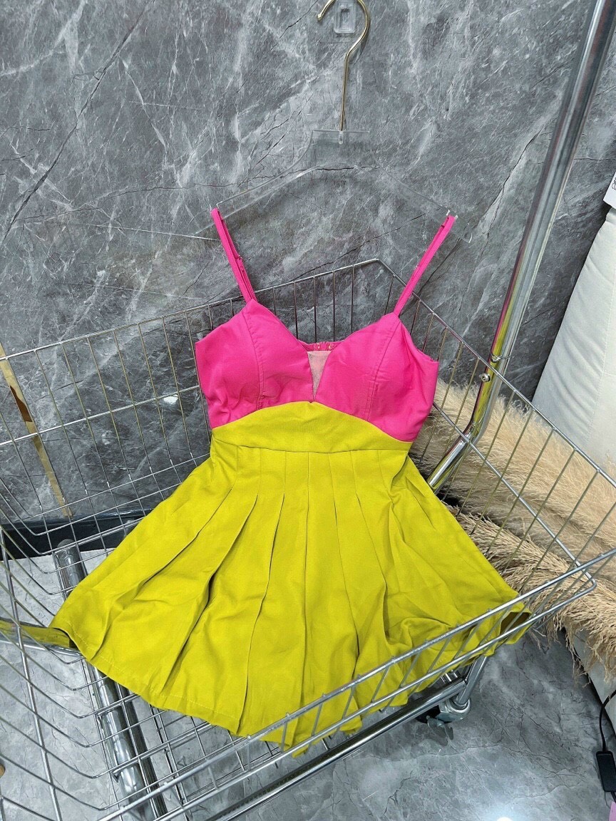 Jumpsuit 2 dây giả váy đầm