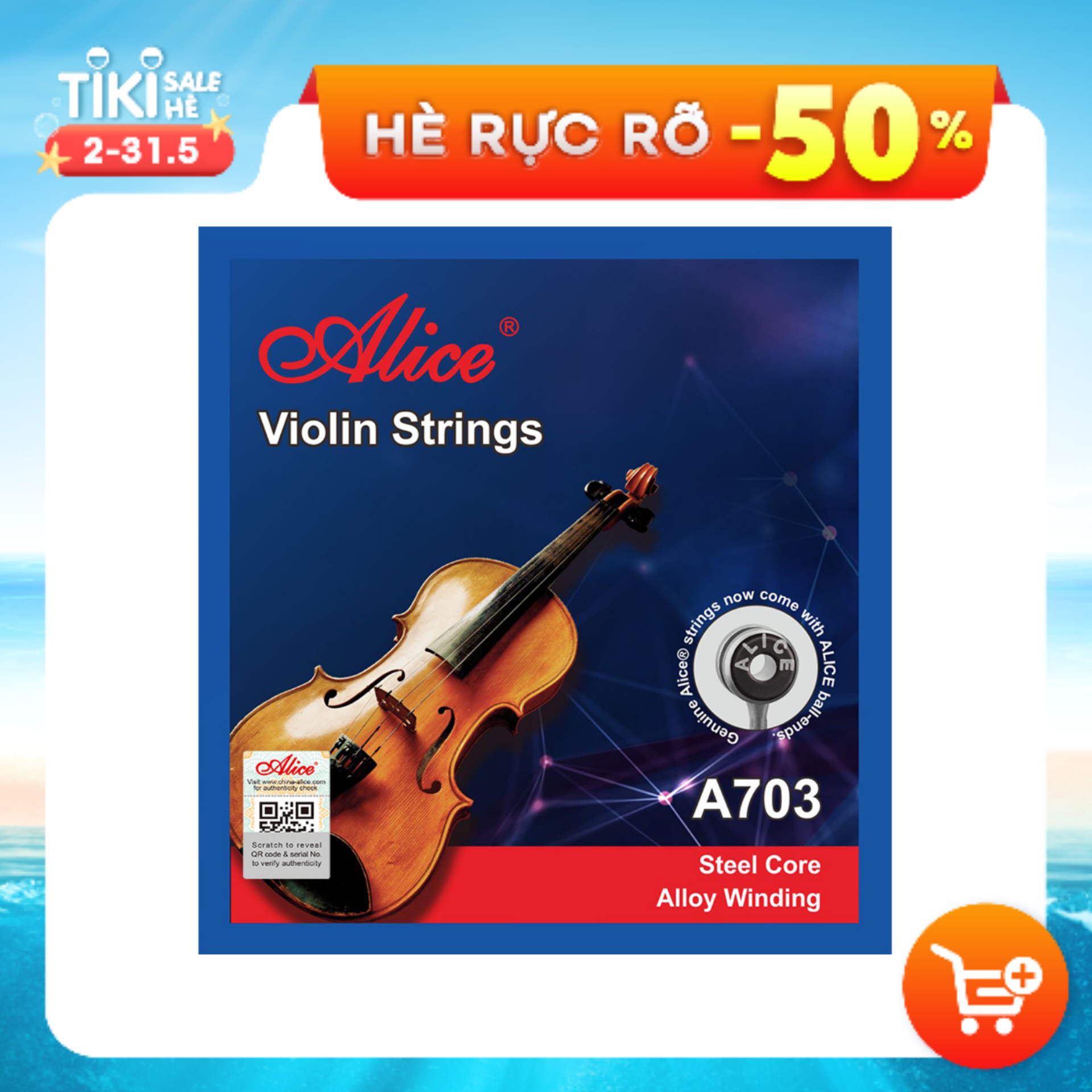 Dây Đàn Violin Alice A703, Chất lượng tốt - Hàng Chính Hãng