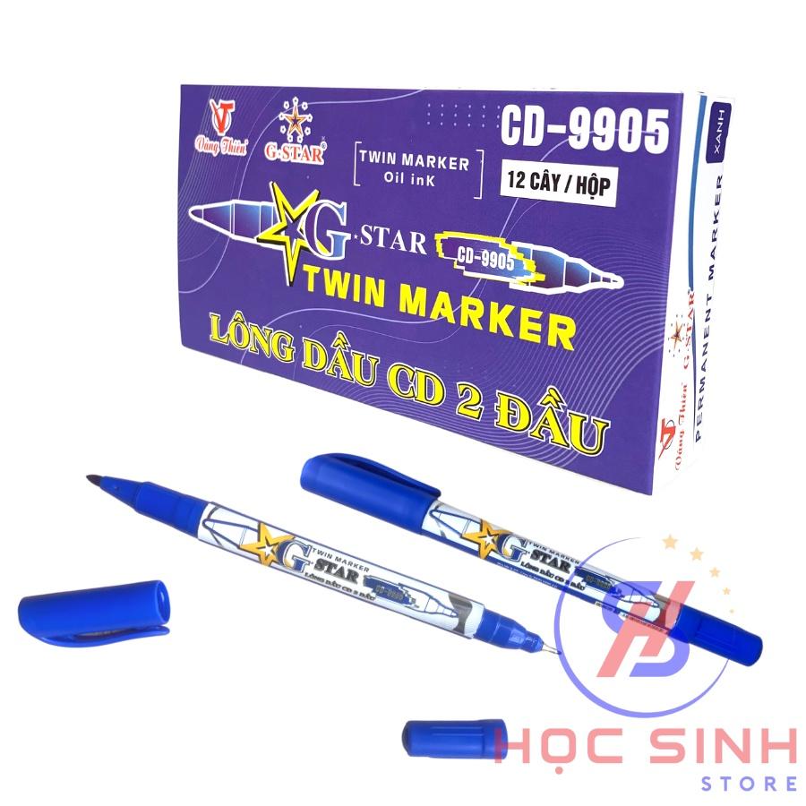 Bút lông dầu 2 đầu chất lượng cao Gstar CD-9905 ( Mực không xóa được )