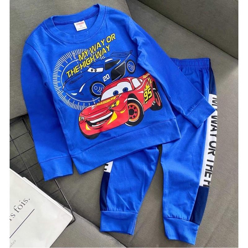 BỘ DÀI BÉ TRAI THUN COTTON IN 3D