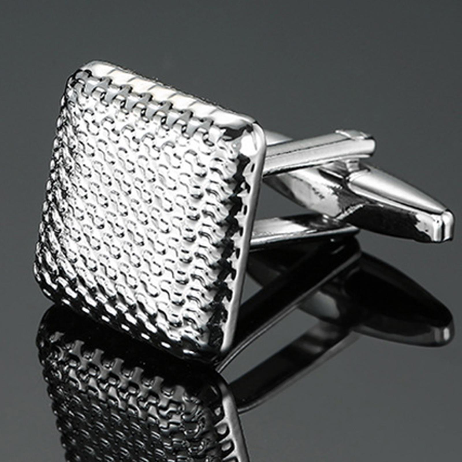 1 Pair Men Square Cufflinks Party Tuxedo Shirt Cuff Links