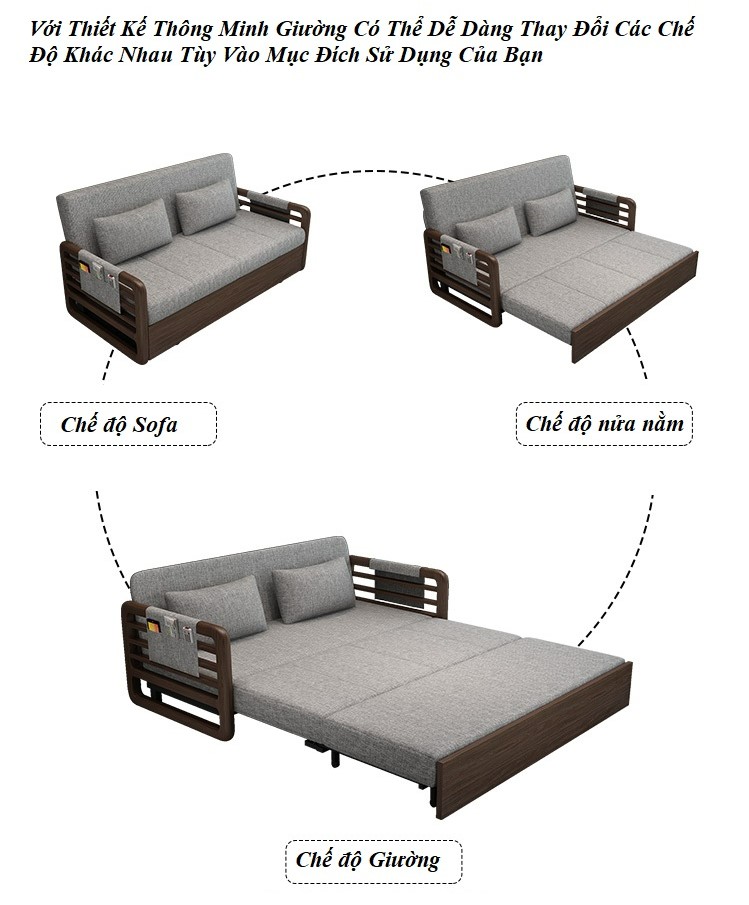 Giường Sofa Gấp Gọn Thông Minh Hiện Đại, Giường Sofa Đa Năng, Sofa Giường Kéo, Giường Gấp Gọn