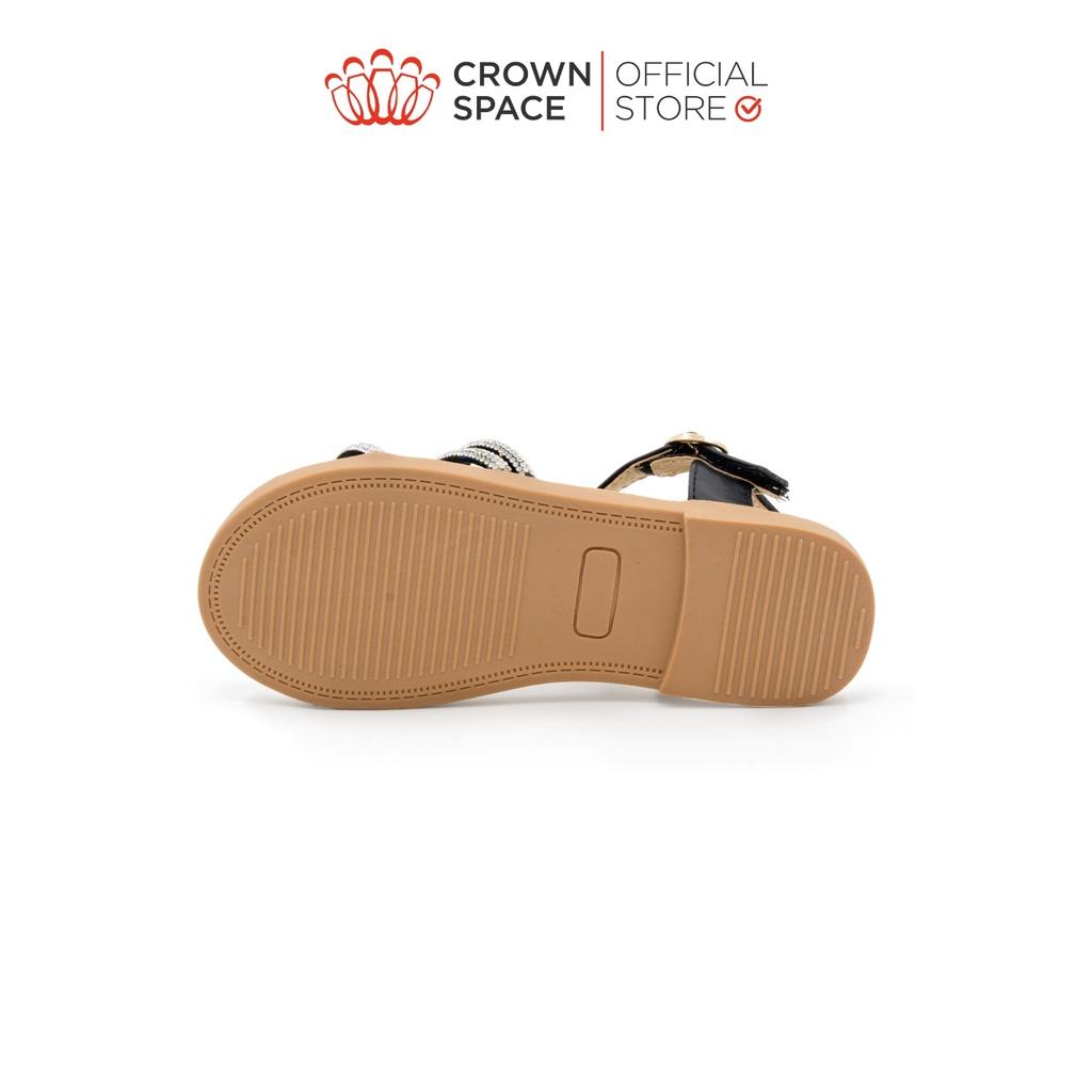 Sandal Đi Học Dành Cho Bé Gái Crown Space Cao Cấp CRUK7038 - Thiết Kế Chuẩn Y Khoa - Chống Hôi Chân - Size 24 đến 29