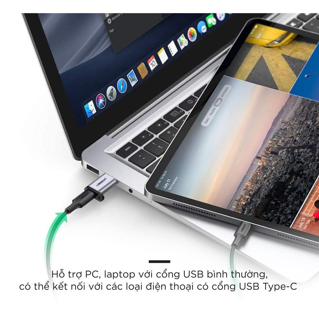 Đầu chuyển đổi USB-C sang USB 3.0, dùng cho PC, laptop, macbook, điện thoại... UGREEN US204 US276 - Hàng chính hãng