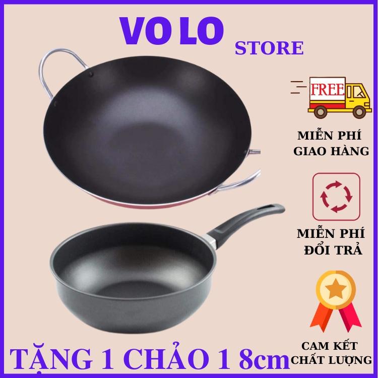 Chảo chống dính 2 quai 24cm tặng ngay chảo 1 quai 18cm siêu chống dính