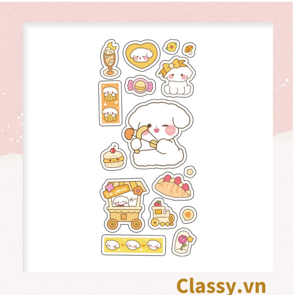 Hình dán, sticker dễ thương,Classy  sticker dán laptop, điện thoại, sổ, bình nước nhiều họa tiết PK1380