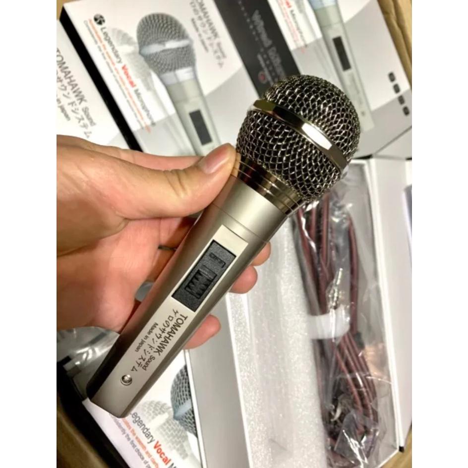 Micro có dây TOMAHAWK thương hiệu Nhật Bản, micro thu âm nhạy, trong tiếng, dùng chho dàn karaoke, loa kéo