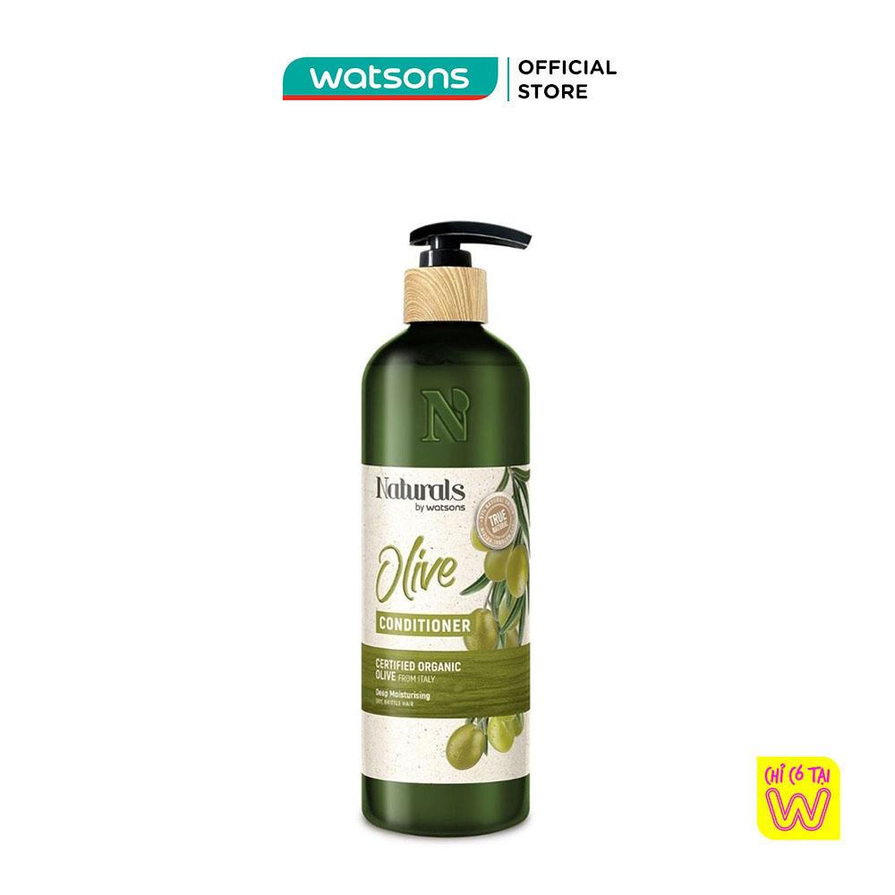 Dầu Xả Naturals By Watsons True Natural Chiết Xuất Olive Dưỡng Ẩm 490ml