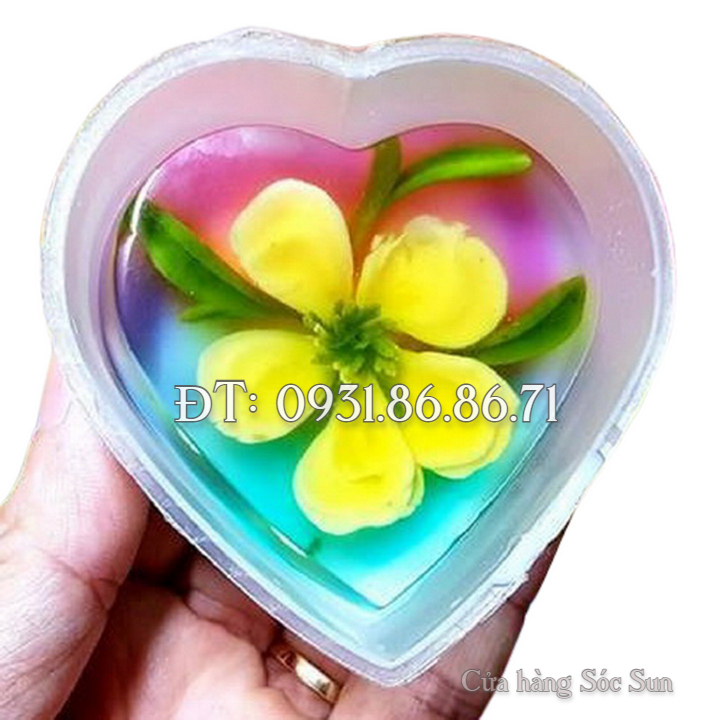 Bộ 50 khuôn bánh Flan hình tim loại có nắp – Mã số 1463