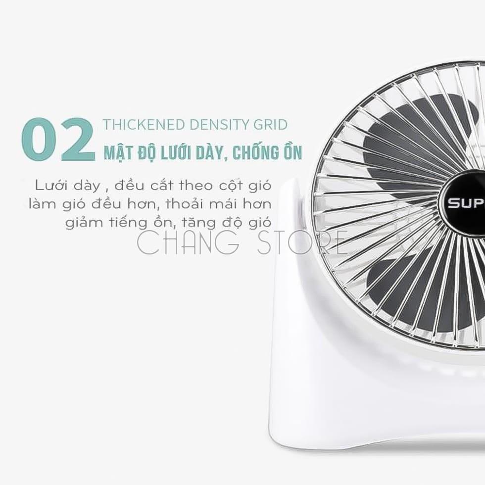 Quạt Điện Super Fan, Quạt Mini Để Bàn Cực Mát Để Bàn Làm Việc, Ô Tô Siêu Tiện Lợi Có Thể Mang Đi