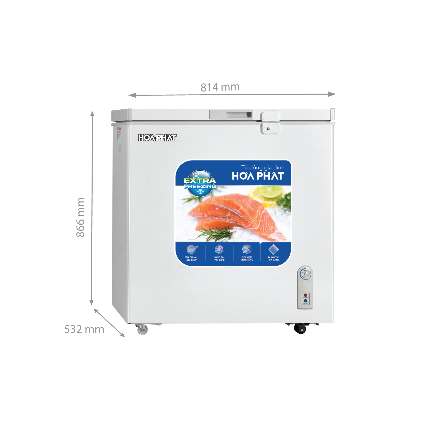 Tủ Đông Hòa Phát HPF AN6162 162 Lít Dàn Nhôm - Hàng chính hãng( Chỉ giao HCM)