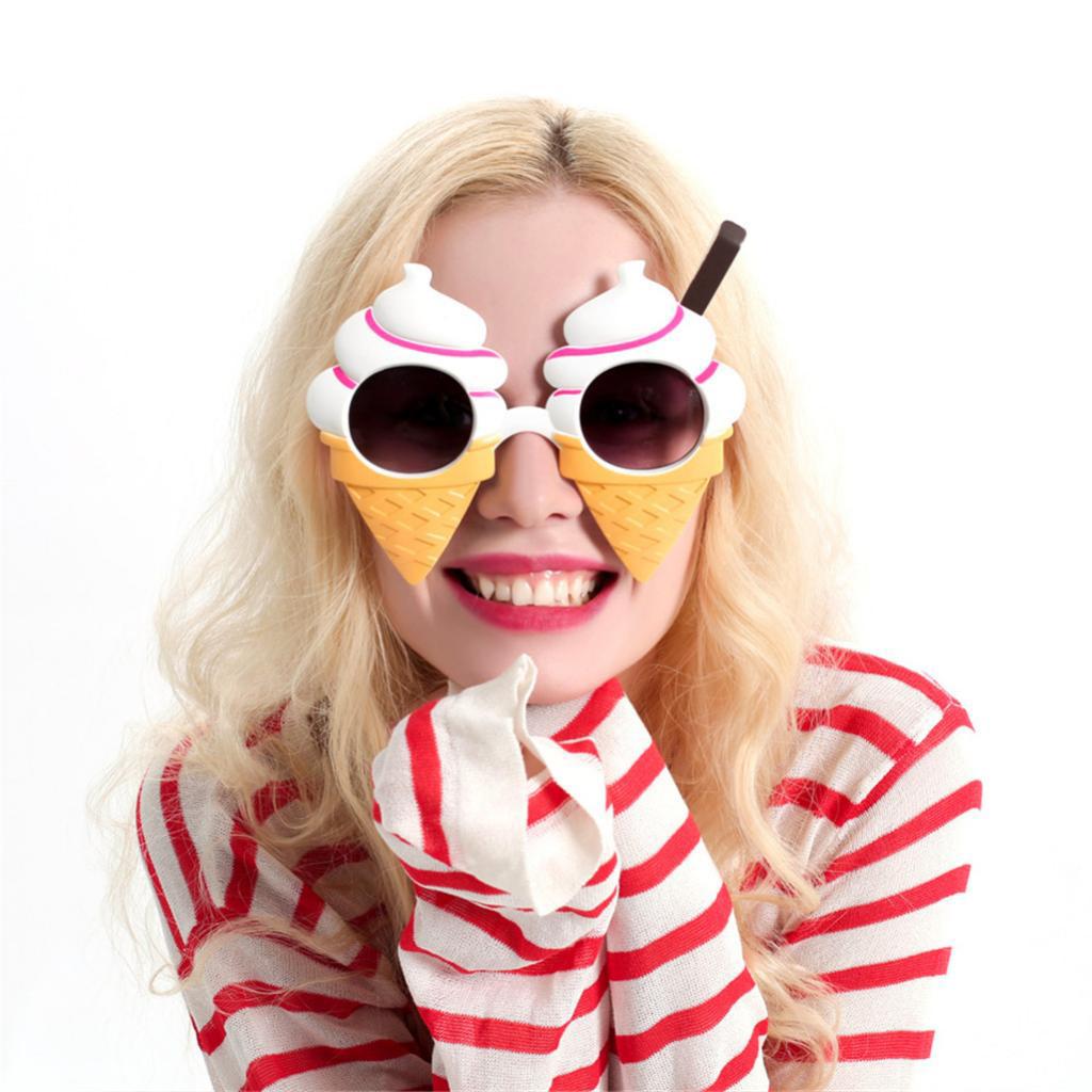 Funny Party Sunglasses Ice Cream Cone Shaped Glasses Costume Photo Prop