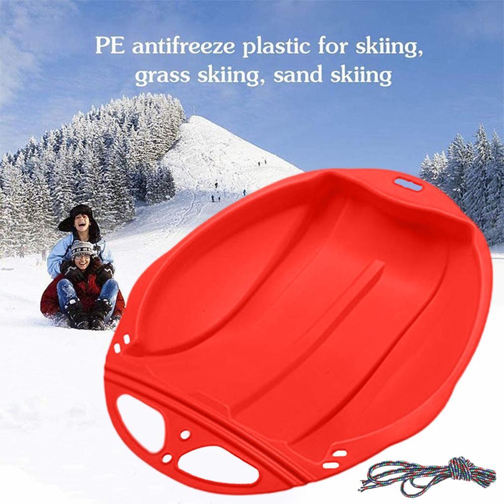 2x Heavy Duty Snow Sled - Winter Snow Sledge Toboggan Winter Toy for Kids And Adults