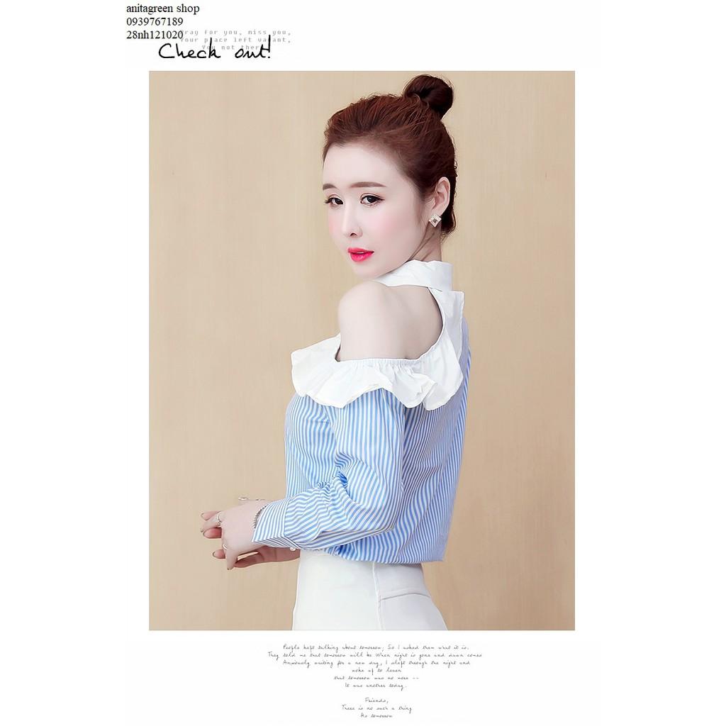 Nh121020-ÁO SƠ MI NỮ TRỄ VAI BÈO