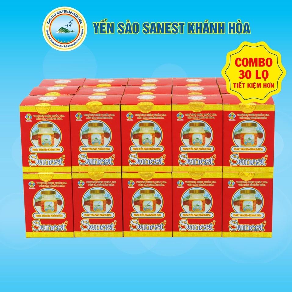 [Combo 30 lọ] Nước Yến sào Khánh Hòa Sanest đóng lọ 70ml