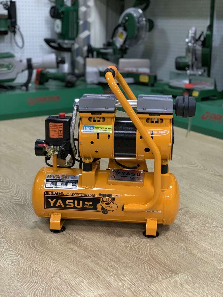 MÁY NÉN KHÍ KHÔNG DẦU YASU 1HP 12L YS580 - HÀNG CHÍNH HÃNG