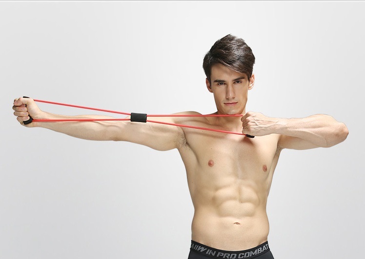 Dây cao su kéo kháng lực NBR số 8 cao cấp - Tập giảm mỡ tay, Eo thon, mông nở - tập Gym tại nhà - Figure 8 Resistance Band Home Workout