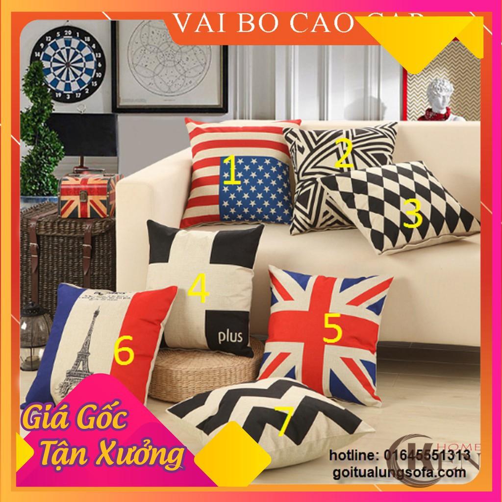 Gối Tựa Lưng | Gối Tựa Sofa, Gối Vuông Trang Trí In Hoạt Tiết Hoa Lá Hiện Đại Kích Thước 45x45cm