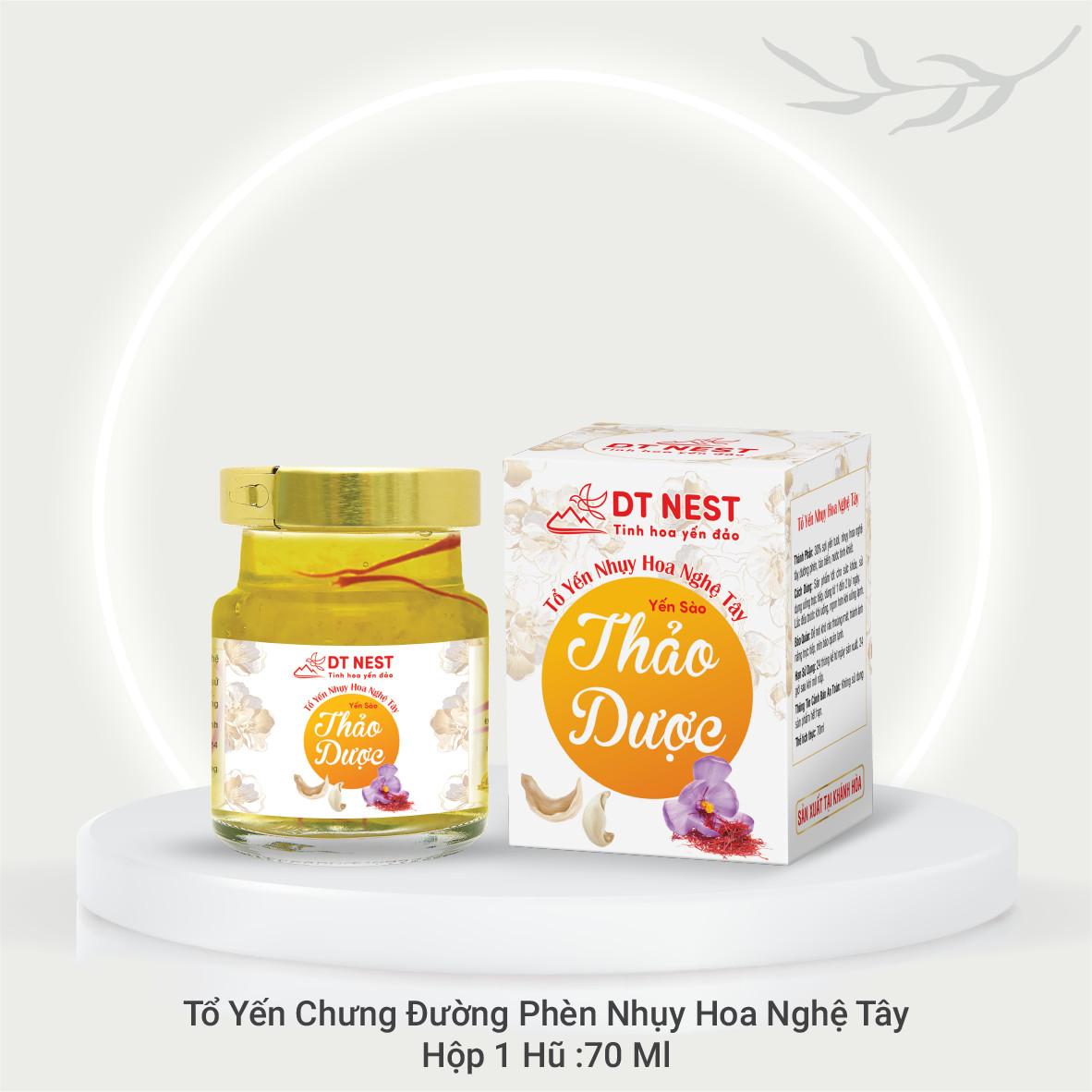 Đặc sản Khánh Hòa -  Tổ Yến Chưng Đường Phèn Nhụy Hoa Nghệ Tây DT NEST/ DT FOOD - OCOP 4 SAO