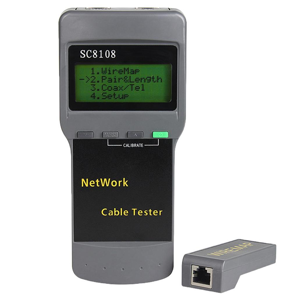 5E 6E Network LAN Length Cable Tester Meter Tools