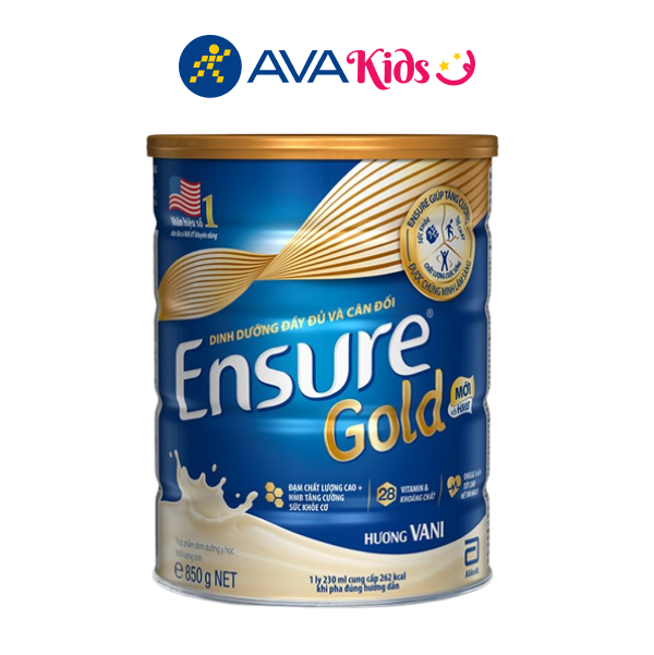 Sữa bột Ensure Gold vani 850g - Hàng chính hãng