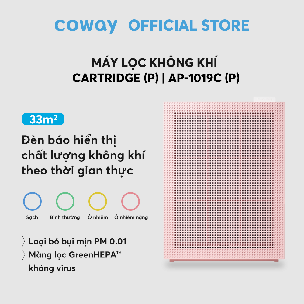 Máy lọc không khí Coway Cartridge AP-1019C và Máy lọc nước Coway Cinnamon P-6320R - Hàng chính hãng