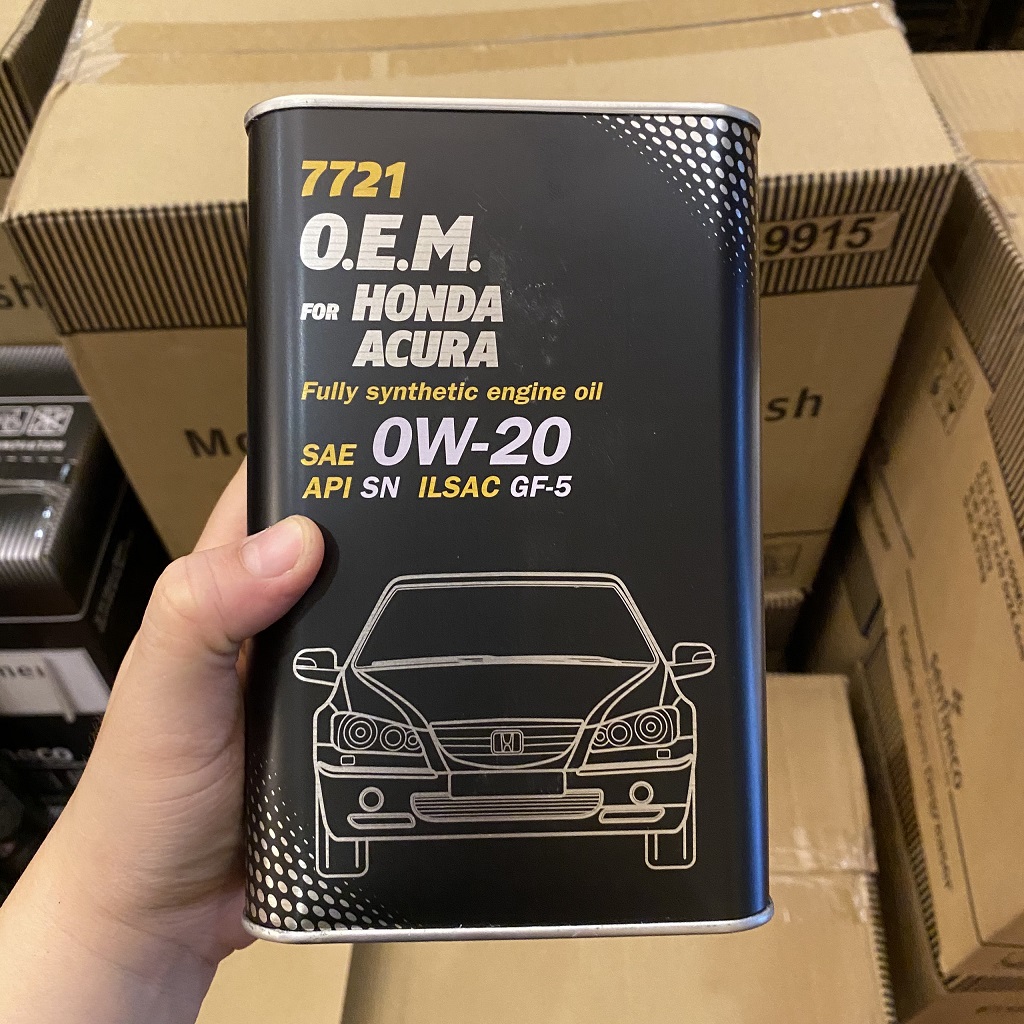 Nhớt MANNOL 7721 Chuyên Dùng Cho Xe Honda Acura SAE 0W-20 API SN ILSAC GF-5 – 4 Lít