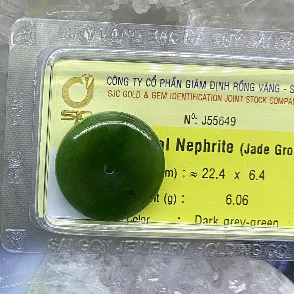 Ngọc Bội Đồng Điếu Ngọc Bích Nephrite Phong Thuỷ Tự Nhiên Kiểm Định