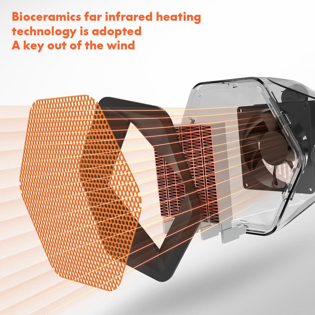 600W Portable Space Heater Mini Electric Fan Heater Ceramic Heating
