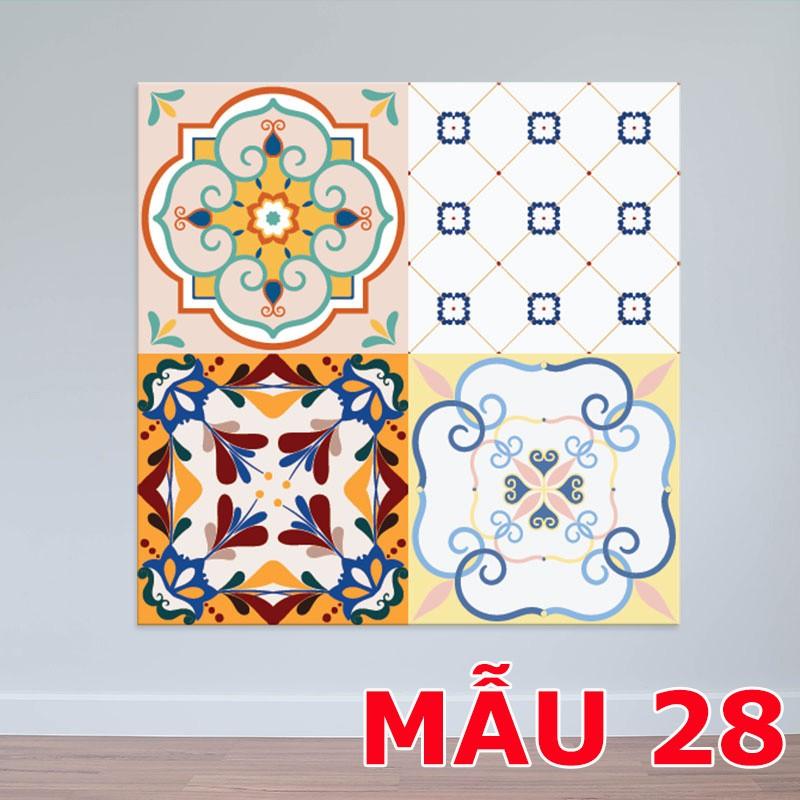 SẴN DECAL GẠCH BÔNG RETRO 36 Ô 20X20