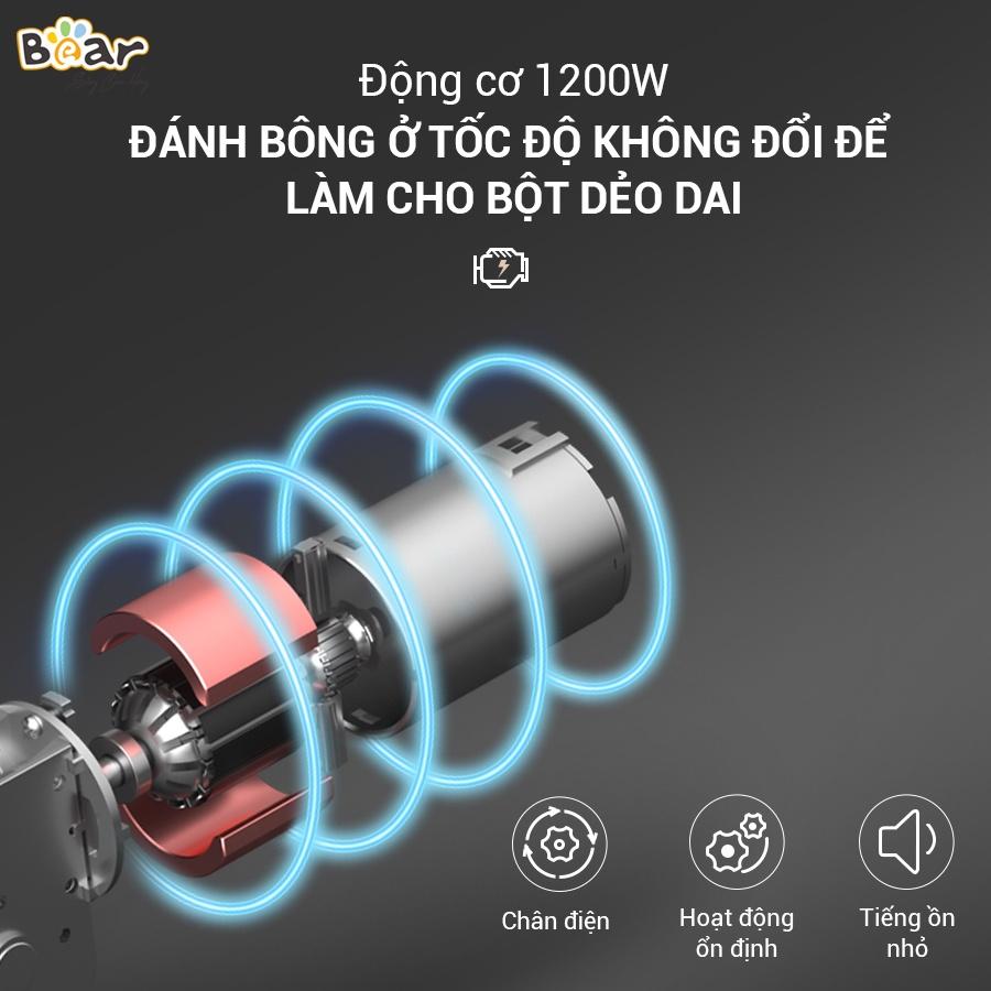 Máy Trộn Bột Đa Năng Bear 3,5L Ủ Bột, Nhào Bột, Nhồi Bột Nhanh, Phiên Bản Cao Cấp Công Suất Lớn - HMJ-A35Q2 - Hàng Chính Hãng Bảo hành 18 Tháng